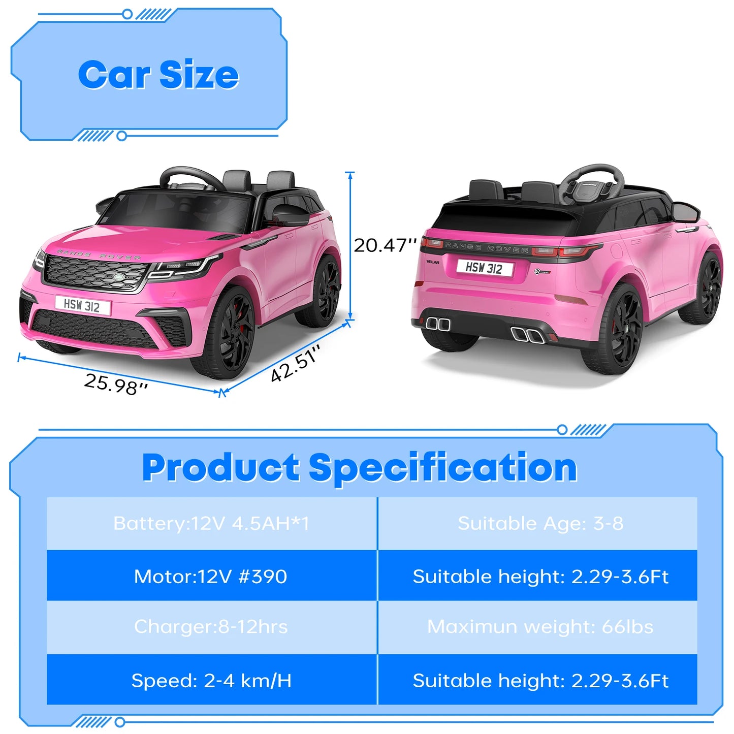 Ride On Electric Toy Car RR